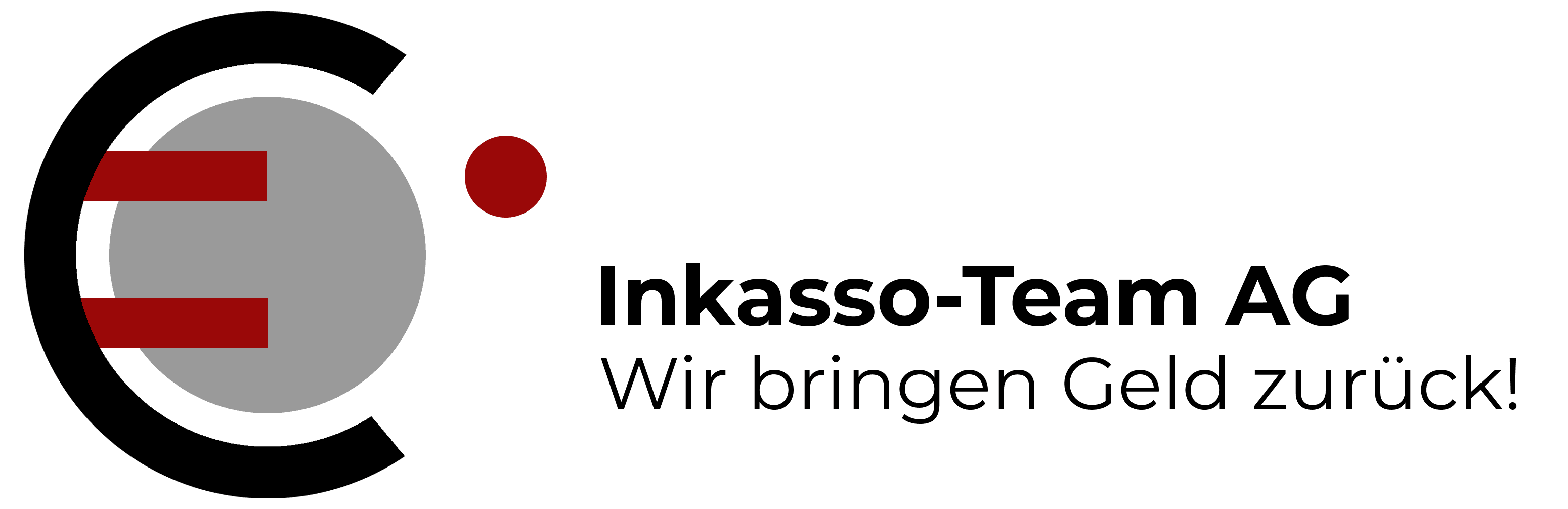 Logo des Inkassounternehmens mit Slogan